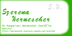 szerena wermescher business card